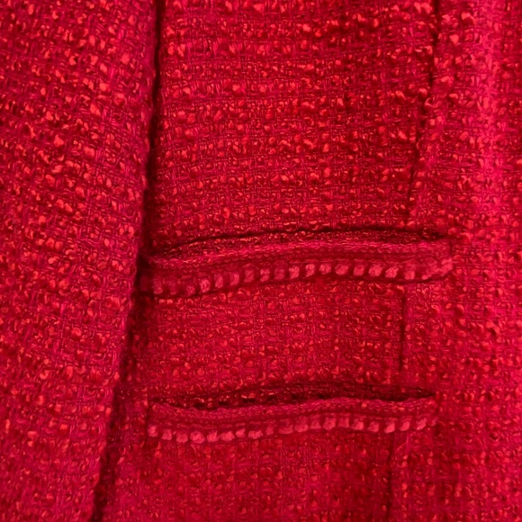 VTG Pendleton Women’s Red Wool Blend Cropped Blazer Jacket Red Size 4 - Picture 6 of 10